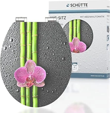 Schütte MDF High Gloss WC-Sitz mit Absenkautomatik und Schnellverschluss asia