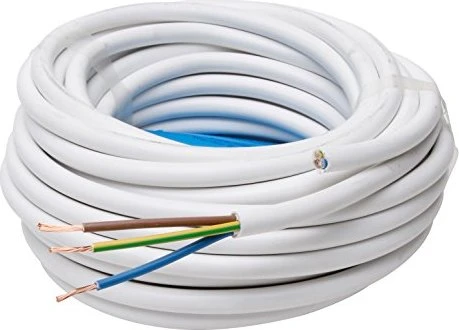 Kopp Schlauchleitung H05VV-F 3Gx1,5mm², 3-adrig, 25m Ring, weiß