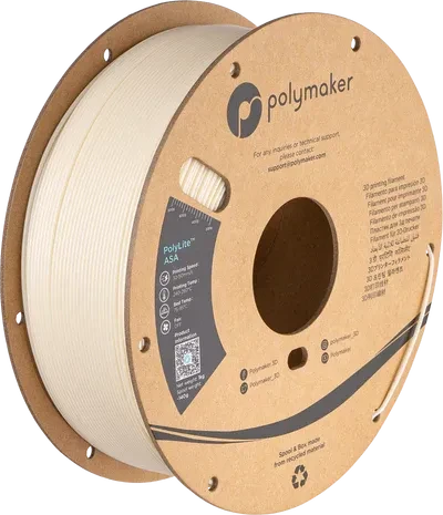 Polymaker PolyLite ASA, weiß/natur, Spule, 1.75mm, 1.00kg