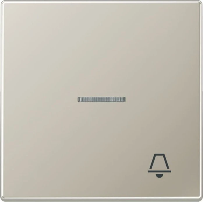 Jung Serie LS Wippe mit Lichtleiter Symbol Klingel 1fach, Edelstahl
