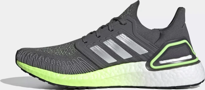 adidas Ultraboost 20 grey five/silver metallic/signal green (Herren)