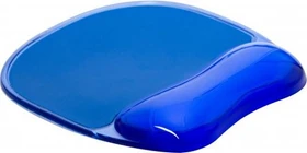 Q-Connect Gel-Mousepad mit Handgelenkauflage, 230x220mm, blau