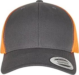 Flexfit YP Classics Retro Trucker 2-Tone Kappe charcoal/neon orange