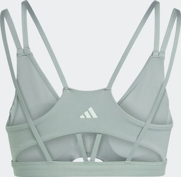 adidas Yoga Studio Luxe Light-Support Sport-BH silver green (Damen)