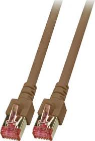 EFB Elektronik Patchkabel, Cat6, S/FTP, RJ-45/RJ-45, 0.15m, braun