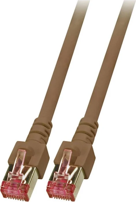 EFB Elektronik Patchkabel, Cat6, S/FTP, RJ-45/RJ-45, 0.15m, braun