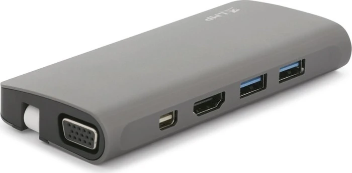 LMP USB-C Travel Dock, 9-Port, USB-C 3.0 [Stecker], space gray
