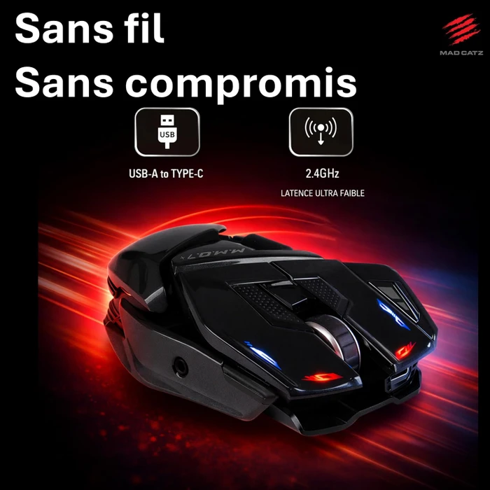 MadCatz M.M.O 7+ Wireless Gaming Mouse schwarz, USB