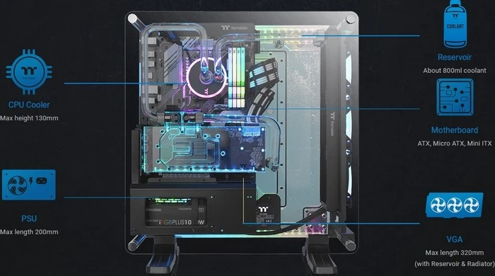 Thermaltake DistroCase 350P, Glasfenster