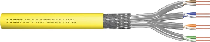 Digitus Professional Twisted-Pair Simplex Verlegekabel Dca, Cat7a, S/FTP, ohne Stecker, 100m, gelb