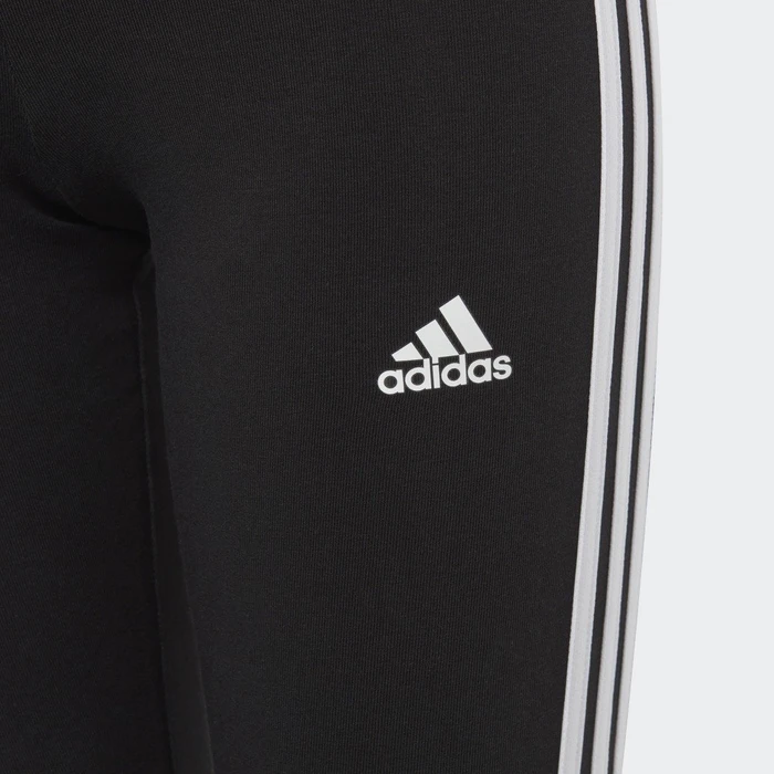 adidas Essentials 3-Streifen Cotton Hose lang black/white (Junior)
