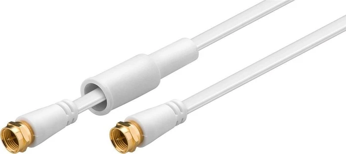 Wentronic Goobay SAT-Flachbandkabel wettergeschützt, F-Stecker - F-Stecker, 80dB, 1.5m