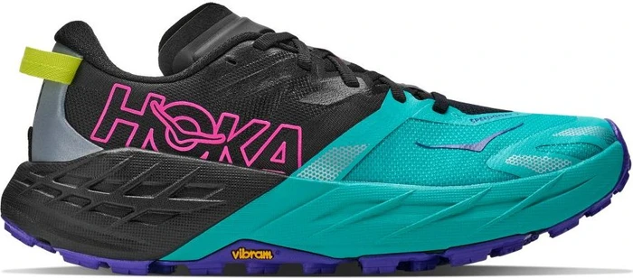 Hoka Speedgoat 7 black/electric aqua (Damen)