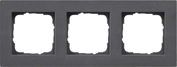 Gira E2 Abdeckrahmen für den flachen Einbau 3fach, anthrazit