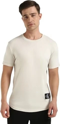 Calvin Klein Badge T-Shirt kurzarm moonbeam (Herren)
