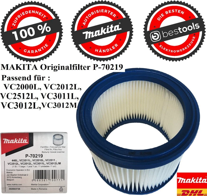 makita P-70219 Feinstaubfilter für Staubsauger