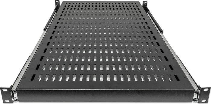 Intellinet 19" ausziehbarer Fachboden für Netzwerk- und Serverschränke, schwarz, 800mm Einbautiefe, 1HE