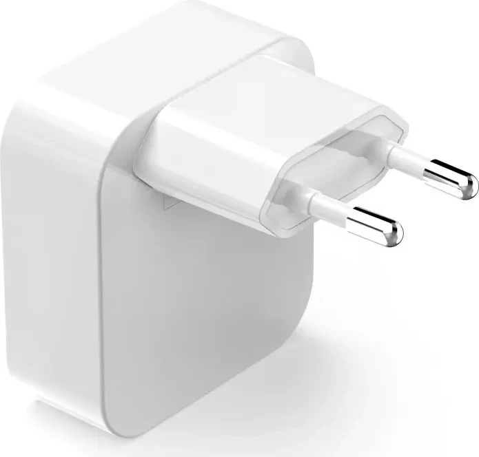 Hama Schnellladegerät GaN 2x USB-C faltbares Mini-Ladegerät PD 40W weiß