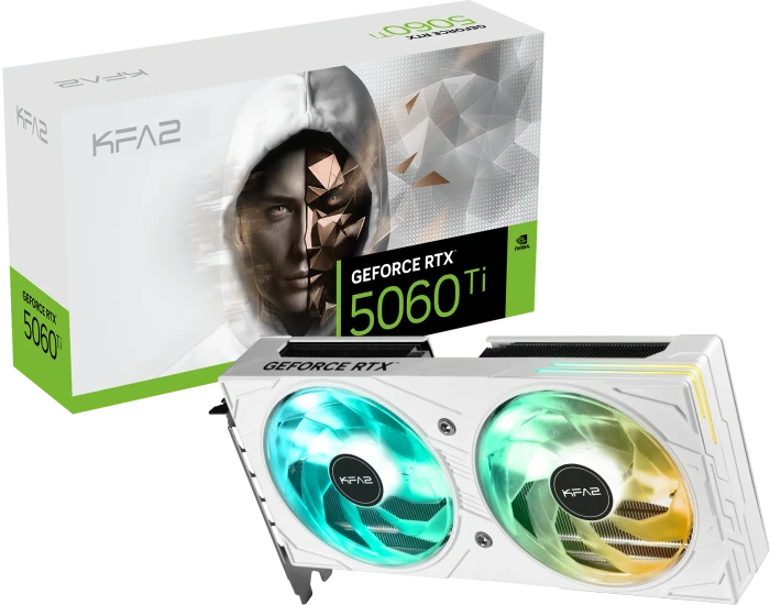 KFA2 GeForce RTX 5060 Ti EX White, 8GB GDDR7, HDMI, 3x DP