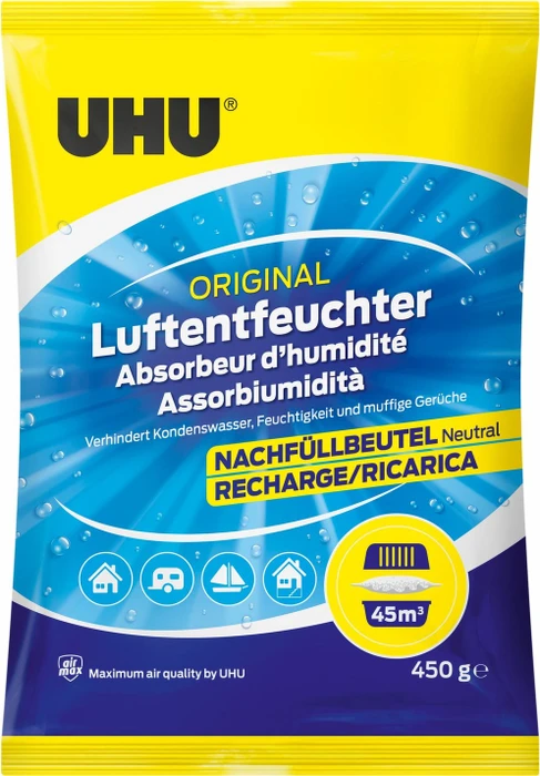 UHU airmax Nachfüllgranulat für Luftbefeuchter, 450g