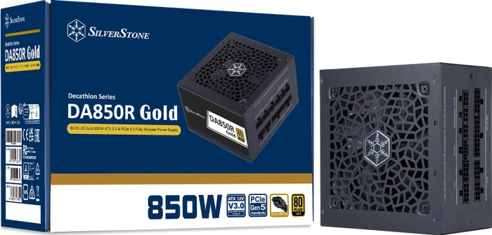 SilverStone Decathlon Gold Series DA850R-GMA (12V-2x6) 850W, ATX 3.0