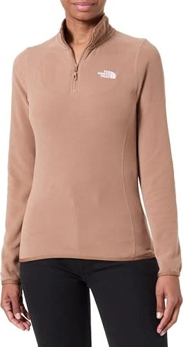 The North Face 100 Glacier Fleece 1/4 Zip Funktionsshirt langarm latte (Damen)