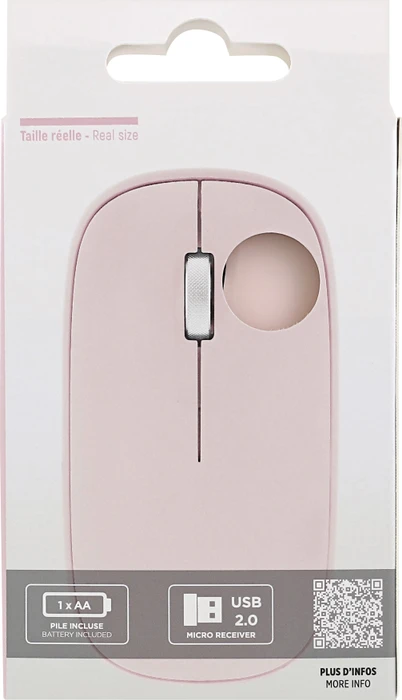 T'nB iClick color DUAL CONNECT Mouse pink, USB/Bluetooth