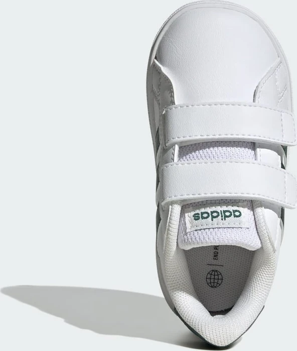 adidas Grand Court Lifestyle Hook and Loop cloud white/collegiate green (Junior)