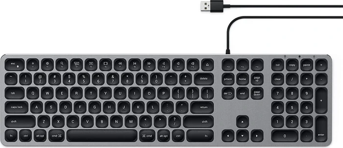 Satechi Aluminium Wired Keyboard, space gray, USB, US