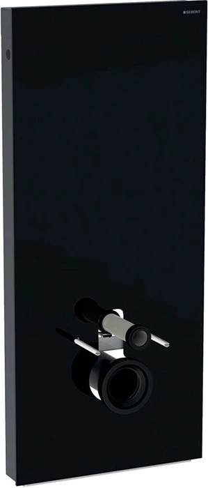 Geberit Monolith Sanitärmodul für Wand-WC, 114cm, Glas schwarz/Aluminium schwarzchrom