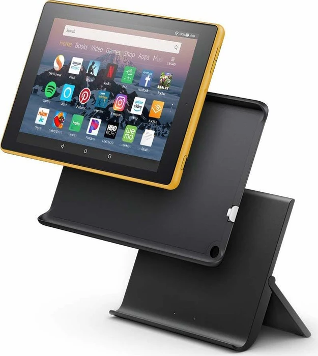 Amazon Fire HD 8 KFKAWI 2018, mit Werbung, gelb, 16GB, inkl. Show-Modus-Dock