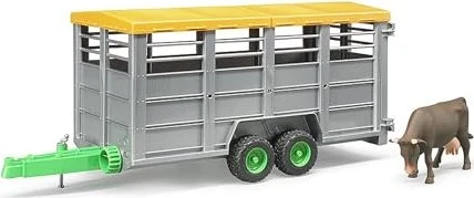 Bruder Profi-Serie Viehtransportanhänger mit 1 Kuh