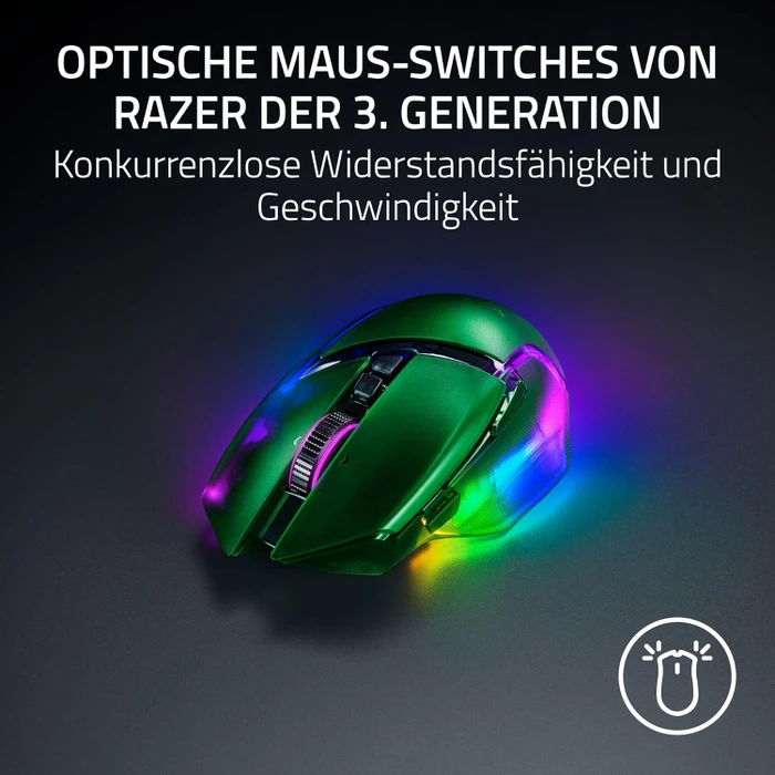 Razer Basilisk V3 Pro 35K Phantom Green - 20th Anniversary Edition, USB/Bluetooth