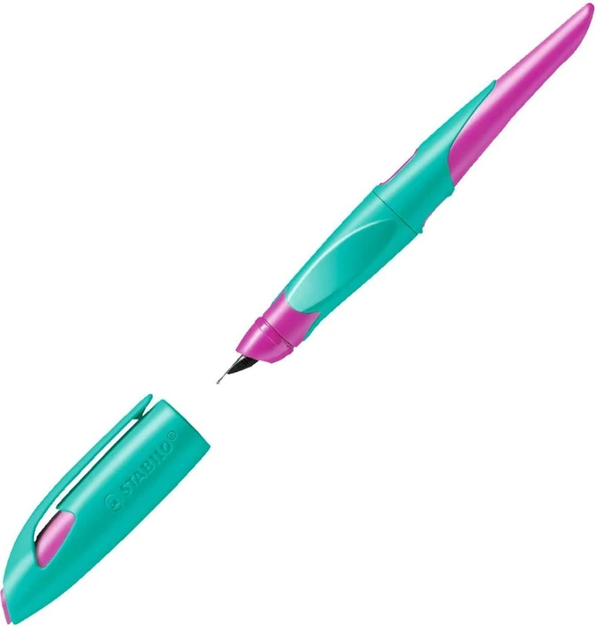 STABILO EASYbirdy türkis/neonpink, rechte Hand, mittel
