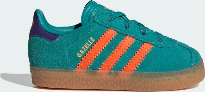 adidas Gazelle Comfort Closure Elastic Laces pure teal/impact orange/collegiate purple (Junior)