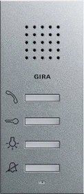 Gira System 55 Wohnungsstation AP, Innenstation, Aufputz, Alu