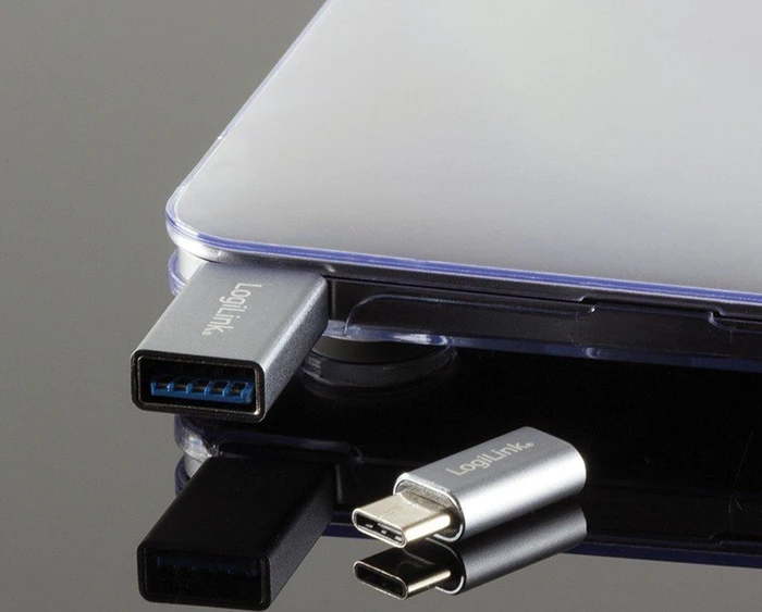 LogiLink Adapter Set USB-C 3.0 [Stecker]/USB-A 3.0 [Buchse]/USB 2.0 Micro-B [Buchse]
