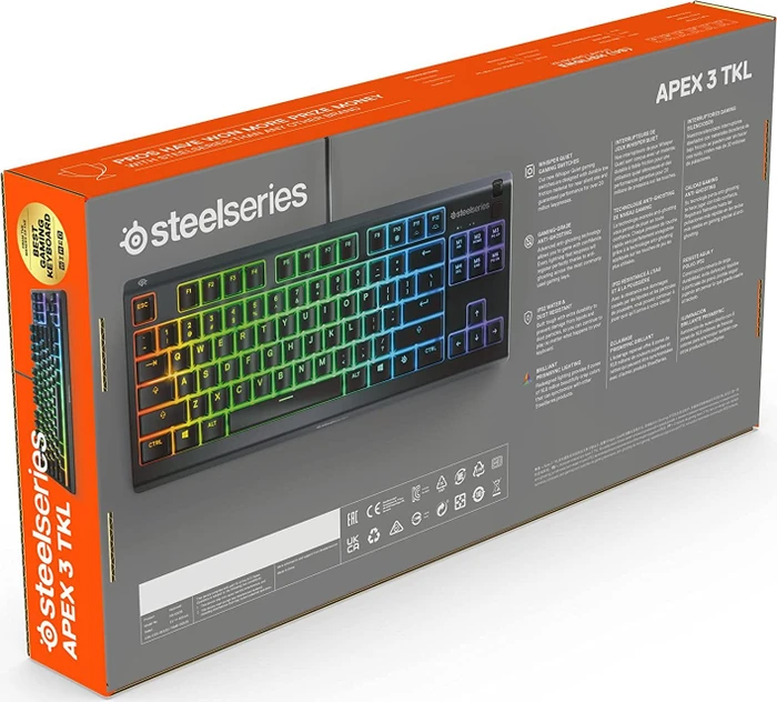 SteelSeries Apex 3 TKL, schwarz, LEDs RGB, USB, DE