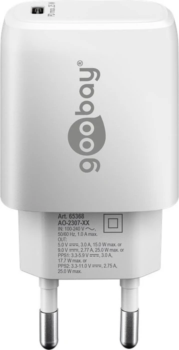 Wentronic Goobay USB-C PD GaN Schnellladegerät 25W weiß