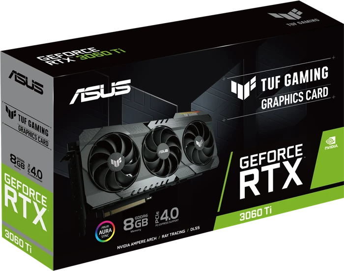 ASUS TUF Gaming GeForce RTX 3060 Ti, TUF-RTX3060TI-8G-GAMING, 8GB GDDR6, 2x HDMI, 3x DP