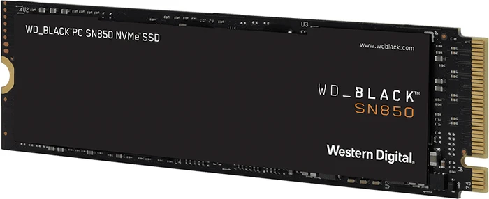 Western Digital WD_BLACK SN850 NVMe SSD (lizenziert für PS5) 1TB, M.2 2280 / M-Key / PCIe 4.0 x4, Kühlkörper