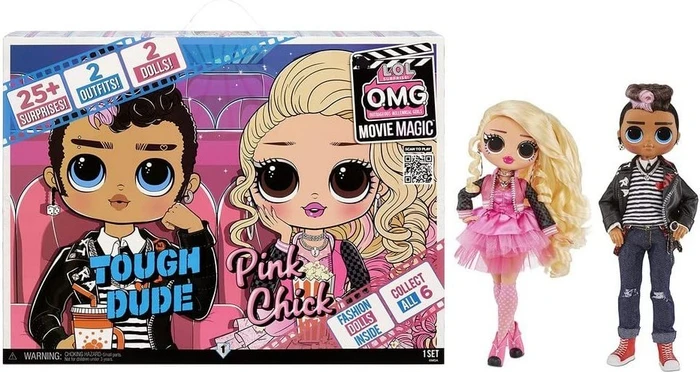 MGA Entertainment L.O.L. Surprise! - Movie Magic Doll Tough Dude & Pink Chick Set