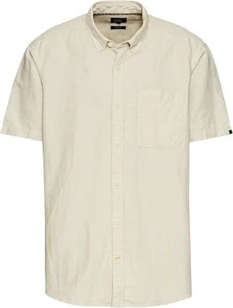 Camel Active Baumwoll-Leinenmix Hemd kurzarm beige (Herren)