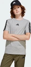 adidas Essentials T-Shirt kurzarm medium grey heather/black (Junior)