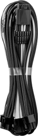 CableMod C-Series Pro ModMesh 12VHPWR for Corsair, 3x 8-Pin PCIe Stecker auf 16-Pin PCIe 5.0 12VHPWR Stecker, Adapterkabel, schwarz/weiß, 60cm