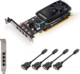 PNY Quadro P600 DVI, 2GB GDDR5, 4x mDP