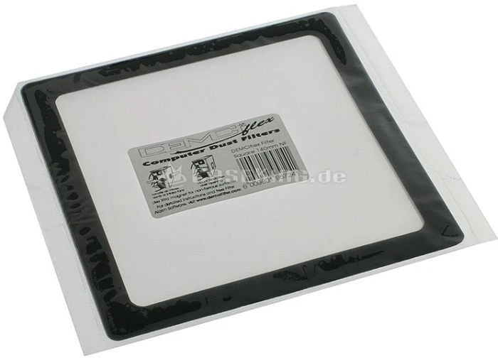 DEMCiflex Staubfilter 140mm quadratisch schwarz/schwarz