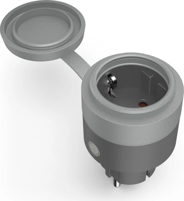 Hama WLAN-Steckdose Outdoor, Smart-Steckdose, grau