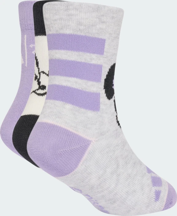 adidas Disney Minnie Maus Socken light grey heather/magic lilac/off white, 3 Paare (Junior)