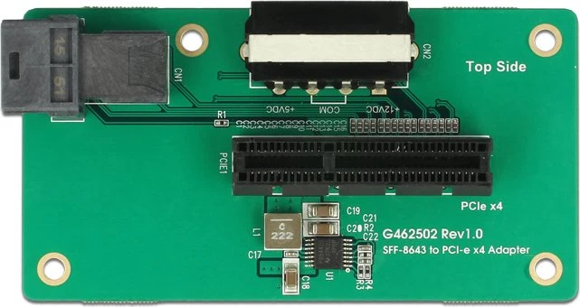 DeLOCK Mini SAS HD SFF-8643 auf NVMe Adapter mit Befestigungsplatte